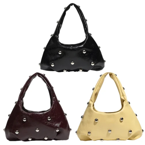 Showcase of Women's PU Studded Shoulder Bag Styles