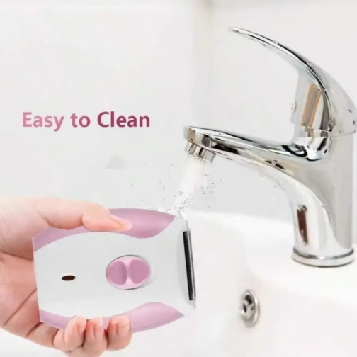 Display image of ladies' hair remover's easy - to - clean feature