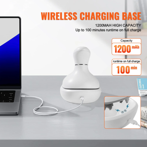 VEVOR Electric Scalp Massager – Rechargeable Waterproof Head Massager with Heat - 图片 6