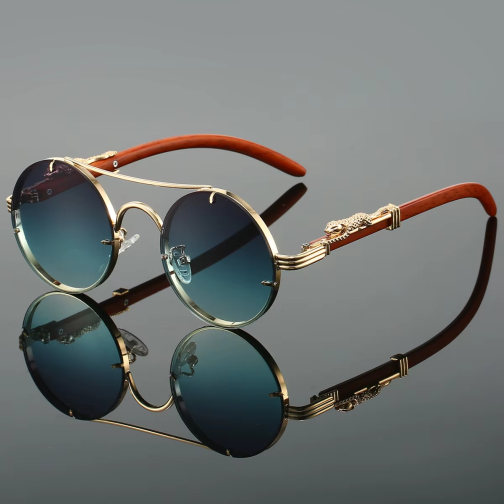 Vintage Round Double Bridge Sunglasses | Trendy Multicolor Shades for Men & Women