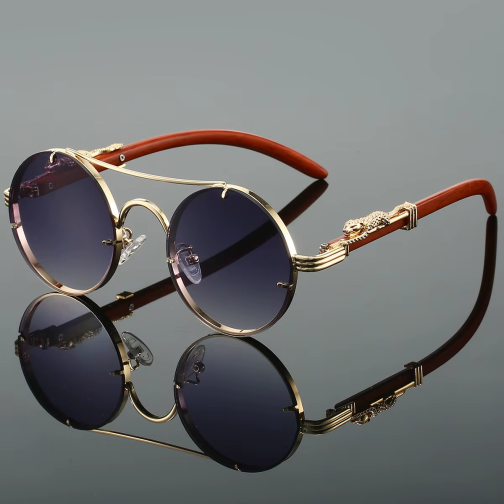 Vintage Round Double Bridge Sunglasses | Trendy Multicolor Shades for Men & Women - Image 3