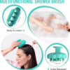 2 in 1 Silicone Scalp Massager & Body Scrubber Set | Exfoliating Shower Brush Combo - 图片 4