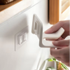 Wall Mounted Hair Dryer Stand Holder – No-Drill ABS Organizer for Bathroom (White / Black) - 图片 3
