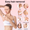 Display image of ladies' hair remover usage effects and applicable body parts