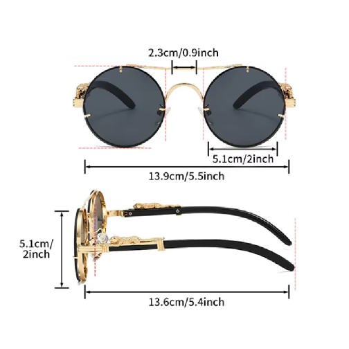 Vintage Round Double Bridge Sunglasses | Trendy Multicolor Shades for Men & Women - Image 6