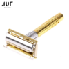 Display image of classic safety razor in vintage style