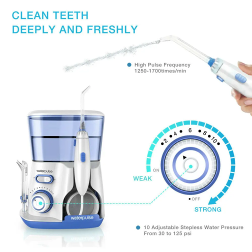 V300 Water Flosser – 10-Level Adjustable Oral Irrigator with 800ml Tank & 5 Tips - 图片 7