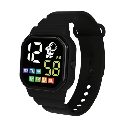Children’s Sports Watch – LED Digital Outdoor Watch for Students with Week Display & Adjustable Strap - 图片 2
