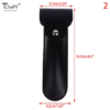 Size diagram of black grooming accessory holster
