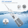 Dental Oral Irrigator – Portable Rechargeable Water Flosser with HD Screen, 9 Modes, 300ML Tank, IPX7 Waterproof - 图片 5