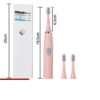 Intelligent Electric Toothbrush with 3 Brush Heads – Battery Powered Soft Bristles, 2-Minute Smart Timer, Waterproof & Travel-Friendly