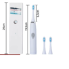 Intelligent Electric Toothbrush with 3 Brush Heads – Battery Powered Soft Bristles, 2-Minute Smart Timer, Waterproof & Travel-Friendly - 图片 3